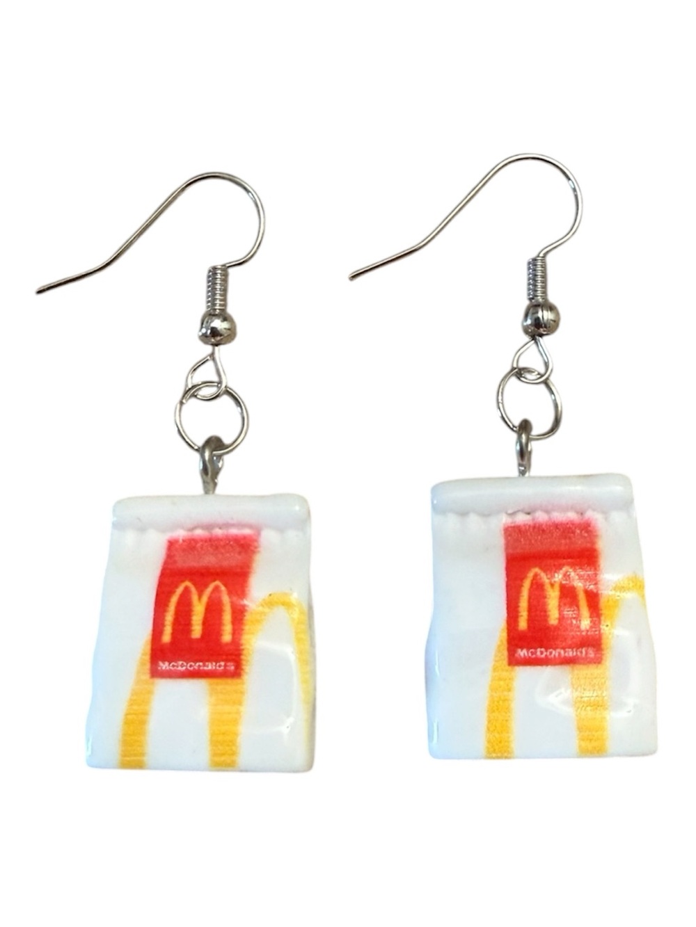 McDonalds Bag Acrylic Earrings